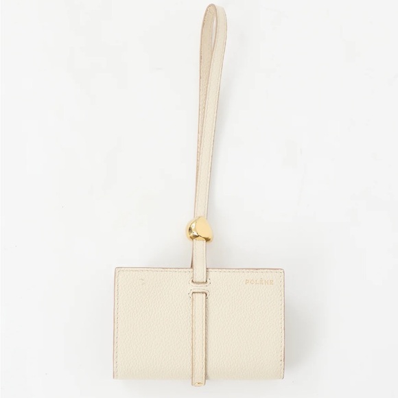 Polène Kayé Card Holder Cream Textured Duo Chalk - Picture 6 of 7